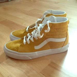 Vans Sk8-Hi Mustard Suede High Tops